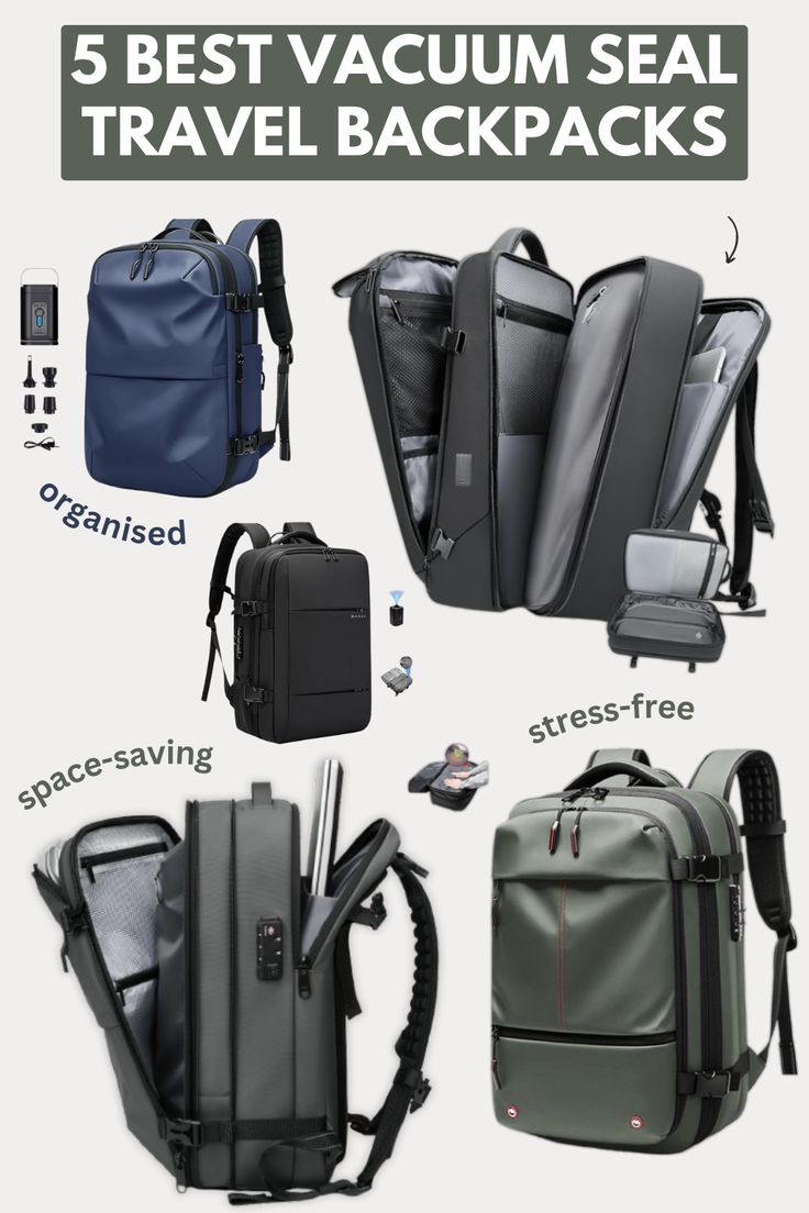 Vacuum Compression Backpack – 17” Laptop, Waterproof & Expandable