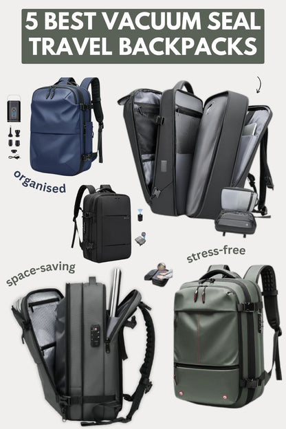 Vacuum Compression Backpack – 17” Laptop, Waterproof & Expandable